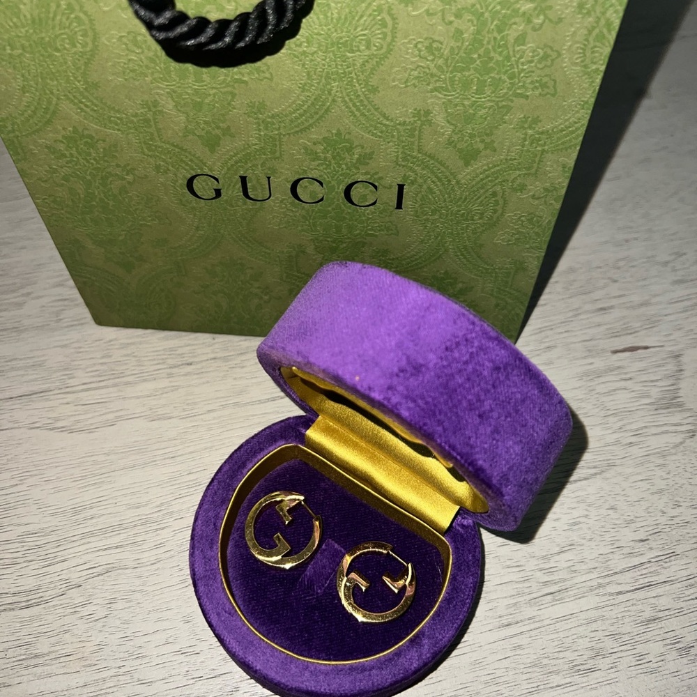 GUCCI BLONDIE HOOP EARRINGS